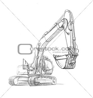 drawing excavator