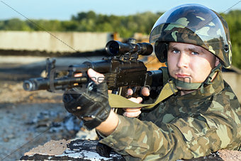 Portrait of soldier