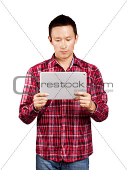 Asian Man With Touch Pad