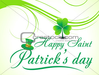 abstract s.t.patricks day background with floral