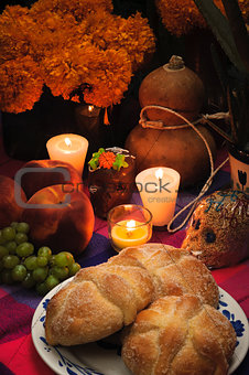 Day of the dead offering altar (Dia de Muertos)