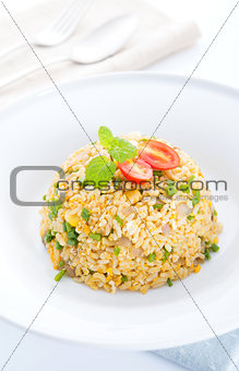 Asian Chinese egg fried rice
