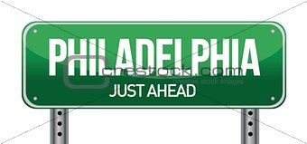 Road sign Philadelphia