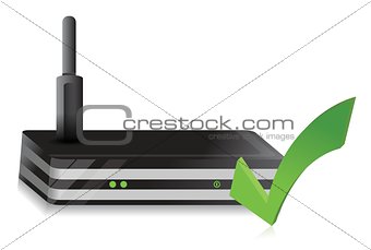 Wireless Router check mark