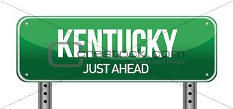 green Kentucky, USA street sign