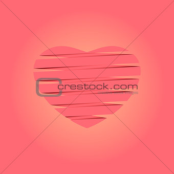 Heart origami Background vector illustration for Valentine, file contain transparency