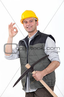 happy workman