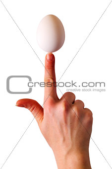 hands with egg