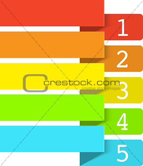 Abstract numbered color banners template 2