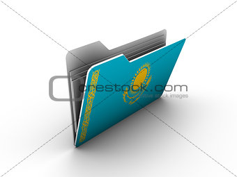 folder icon with flag of kazakhstan
