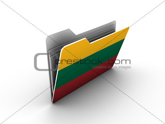 folder icon with flag of lithuania