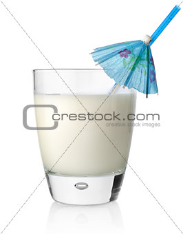 Milk cocktail in a glass