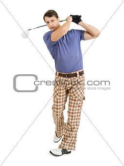 Swinging a golf club