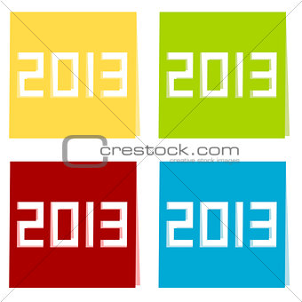 The year of 2013 illustration