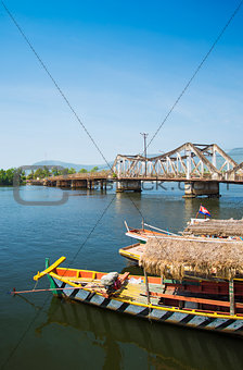 Kampot bridge in cambodia