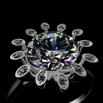 3d rendering of a diamond ring