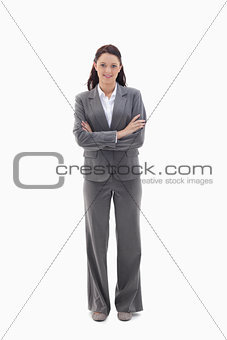 Businesswoman crossing her arms 