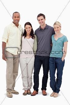 Two couples smiling