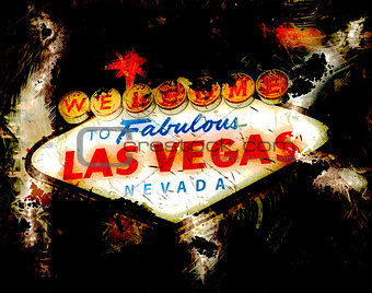 Welcome to Las Vegas 3D Model Grunge