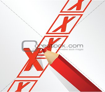 illustration design of x mark