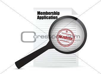 membership application rejected and magnifier