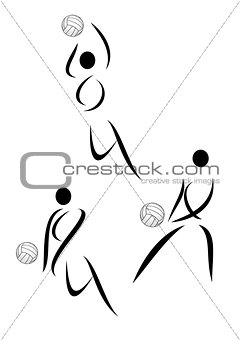 Vector volleyball symbol