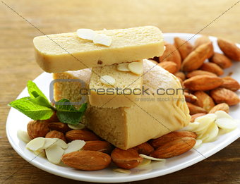Marzipan almonds bread , wish fresh almond