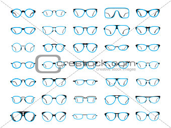 Glasses icons created in Illustrator CS6