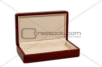Opened wooden box