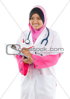 Muslim Asian medical student