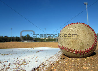 Baseball at homeplate