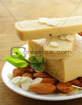 Marzipan almonds bread , wish fresh almond