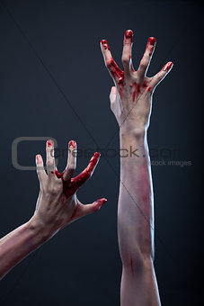 Zombie bloody hands 
