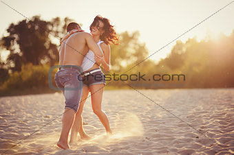 Heterosexual Couple on the beach