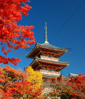 Kiyomizu-dera Pagoda in Kyoto