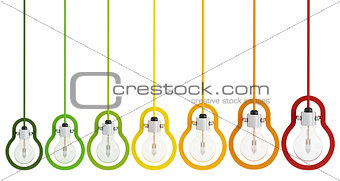 energy saving multicolor light  bulb