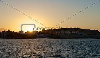Sunset over Rethymno