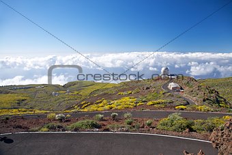 clouds and La Palma observatories