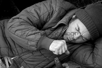 Homeless Man - Coughing