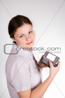 pretty girl with a smartphone