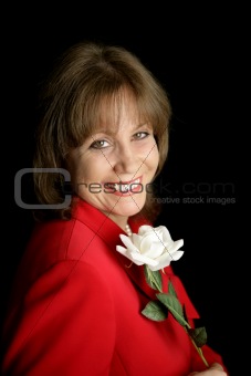Lady In Red - White Rose