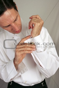 Man Wearing Cufflinks 