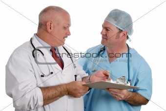 Medical Resident Instructs Intern