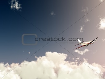 Plane Flying In Daylight