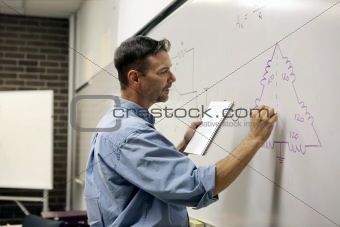 Teacher Writing on Board