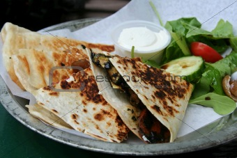 Quesadilla wrap.