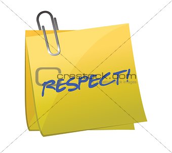 respect written on a sticky note illustration