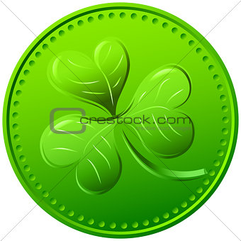 Vector green clover. symbol of St. Patrick's Day