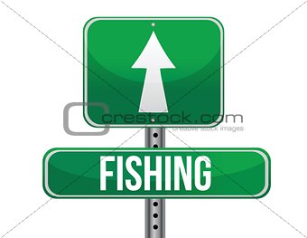 fishing traffic road sign