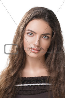 portrait of a young girl looking at the camera